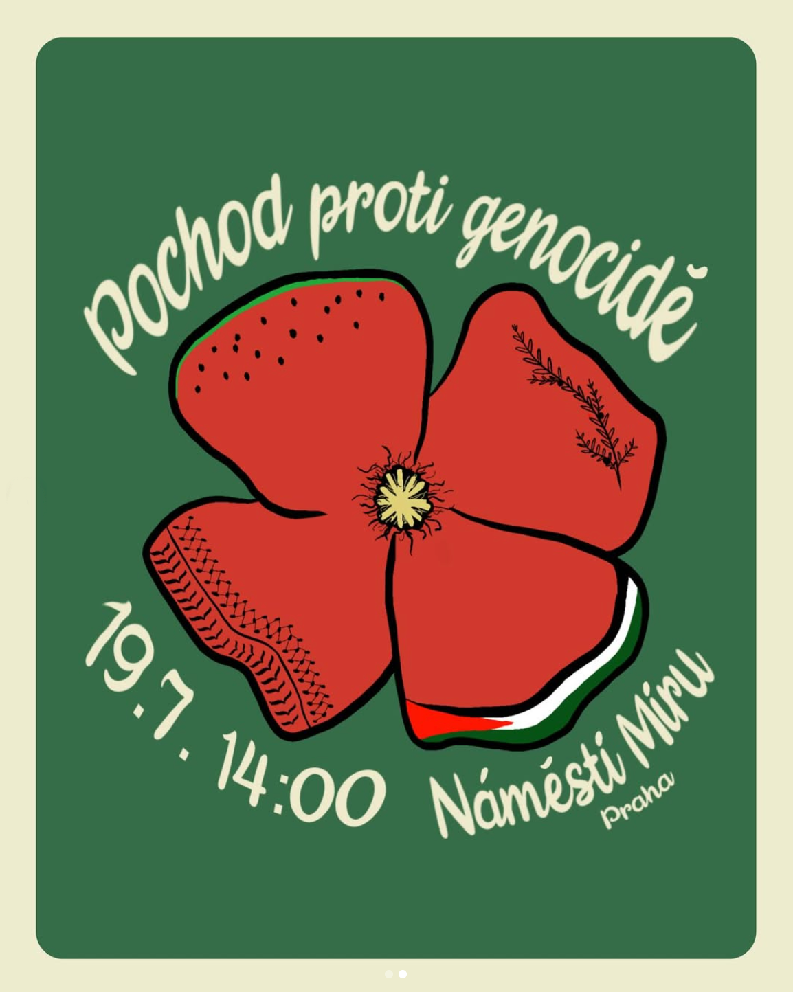Pochod solidarity s Palestinou
